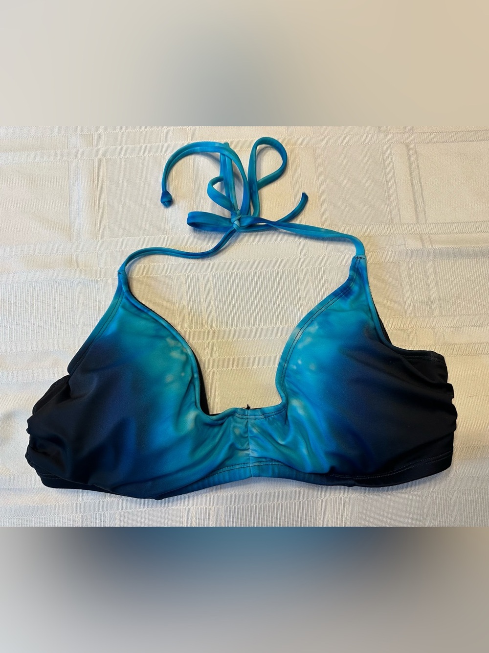Athleta Blue Ombre Halter Bikini Top 36B/C